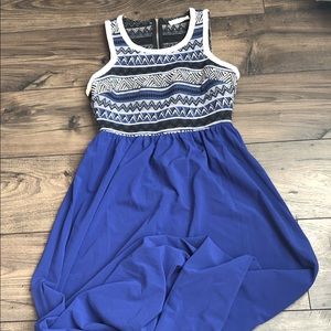 Blue Aztec Maxi Dress